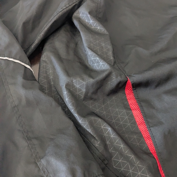 Men's Black Jacket with Red Accents - Brand:Starter Y2K Vintage Windbreaker Mesh - Picture 2 of 15